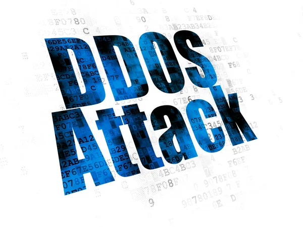 Sicherheitskonzept: DOS-Angriff auf digitalen Hintergrund — Stockfoto