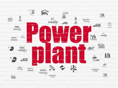 Endüstri kavramı: santral duvar arka plan üzerinde