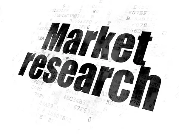 Conceito de marketing: market research sobre fundo digital — Fotografia de Stock