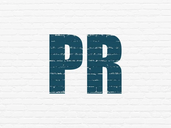 Advertising concept: PR on wall background — Stock Photo, Image