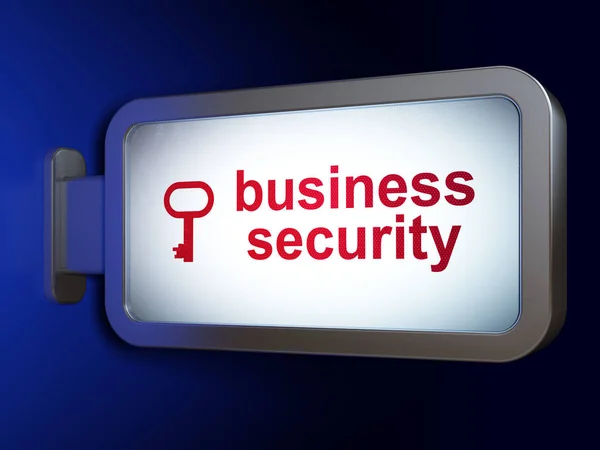 Safety concept: Business Security and Key on billboard background — Stock Photo, Image