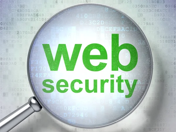 Concetto di sicurezza: Web Security con vetro ottico — Foto Stock