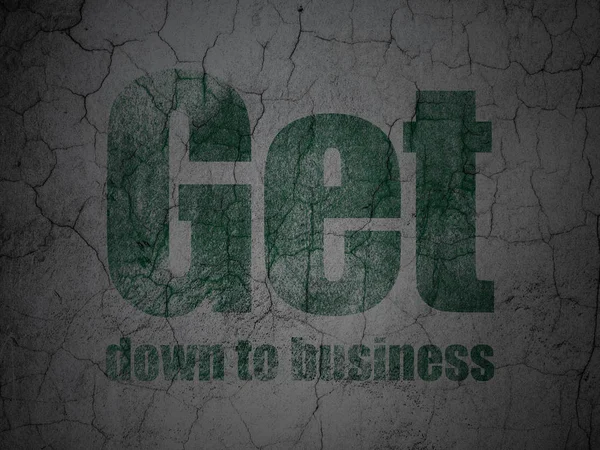 Οικονομικών έννοια: Get Down σε επαγγελματίες σε φόντο grunge τοίχου — Φωτογραφία Αρχείου