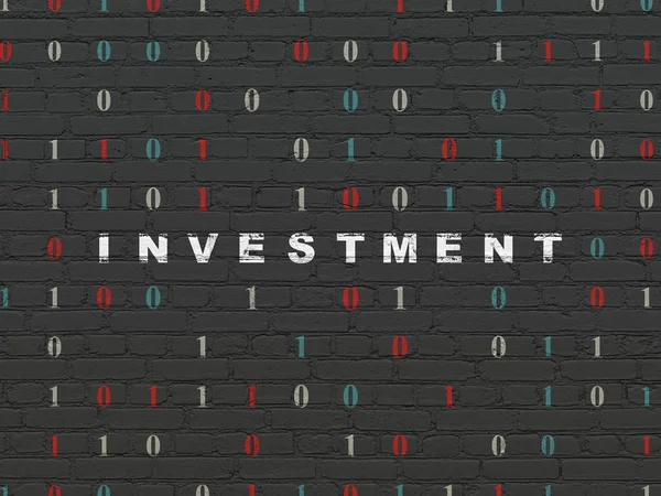 Økonomikonsept: Investeringer på veggbakgrunn – stockfoto