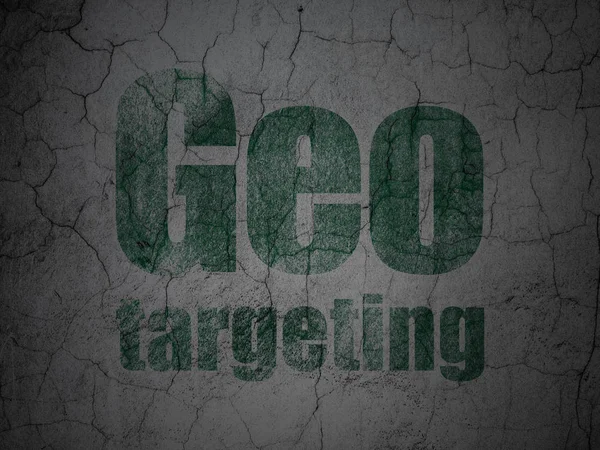 Geschäftskonzept: Geo Targeting auf Grunge Wall Hintergrund — Stockfoto