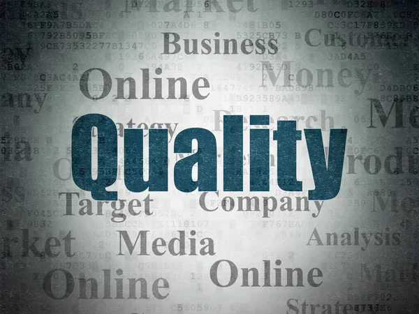 Werbekonzept: Qualität auf digitalem Datenpapier — Stockfoto