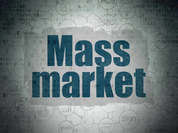 Marketing concept: Mass Market on Digital Data Paper background — Stock Photo, Image