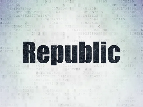 Politiska begrepp: Republiken på Digital Data papper bakgrund — Stockfoto