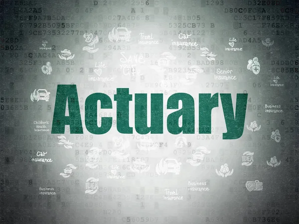 Insurance concept: Actuary on Digital Data Paper background — Stock Photo, Image