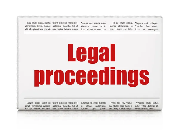 Law concept: newspaper headline Legal Proceedings — Stock Photo, Image