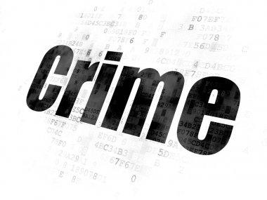 koruma kavramı: dijital arka plan üzerinde suç