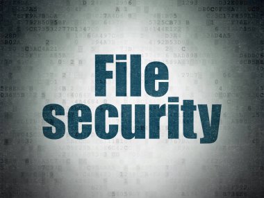 Koruma kavramı: dijital veri kağıt arka plan üzerinde dosya güvenliği