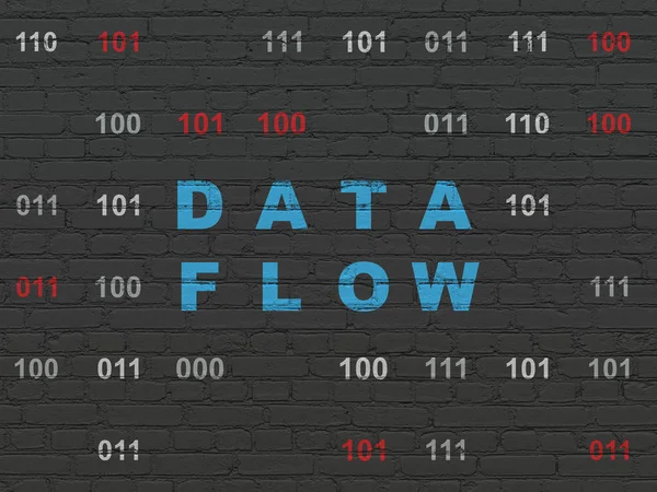 Information concept: Data Flow on wall background — Stock Photo, Image