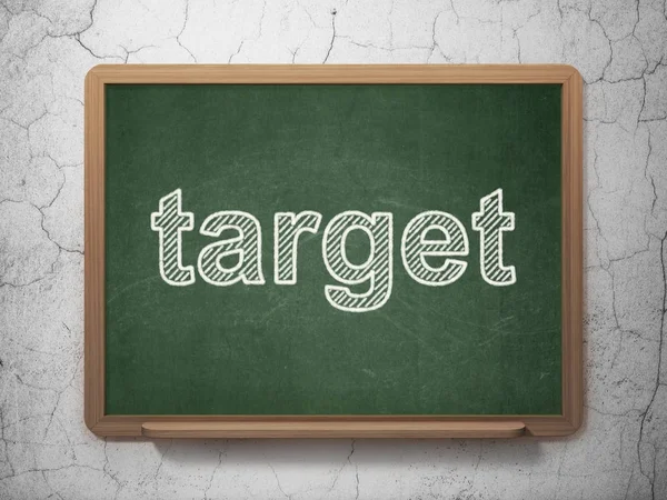 Finance concept: Target on chalkboard background — Stock Photo, Image