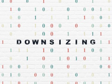 Ekonomi kavramı: duvar arka plan üzerinde küçülme