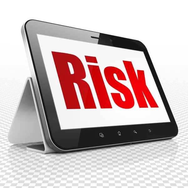 Finance concept: Tablet Computer with Risk on display — Stock Photo, Image