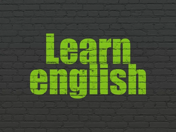 Tanulás fogalma: elsajátítani az angol nyelvet a háttér — Stock Fotó