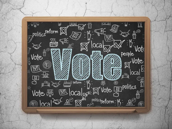 정치 개념: 학교 보드 배경에 대 한 투표 — 스톡 사진