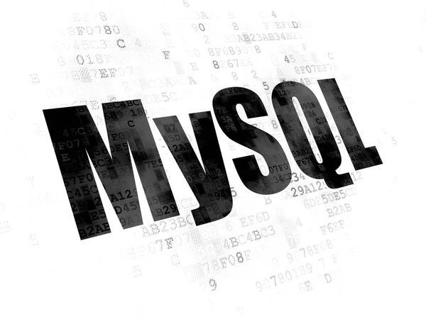 Programvara koncept: Mysql på Digital bakgrund — Stockfoto