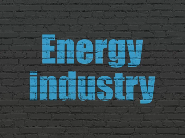 Fertigungskonzept: Energiewirtschaft auf Wandhintergrund — Stockfoto