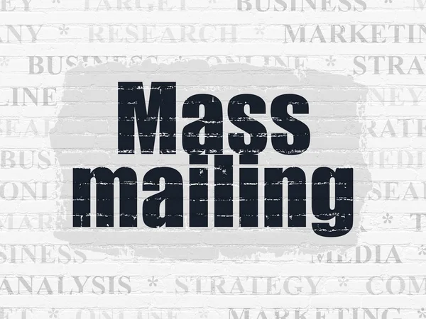 Concetto di marketing: Mass Mailing sullo sfondo della parete — Foto Stock