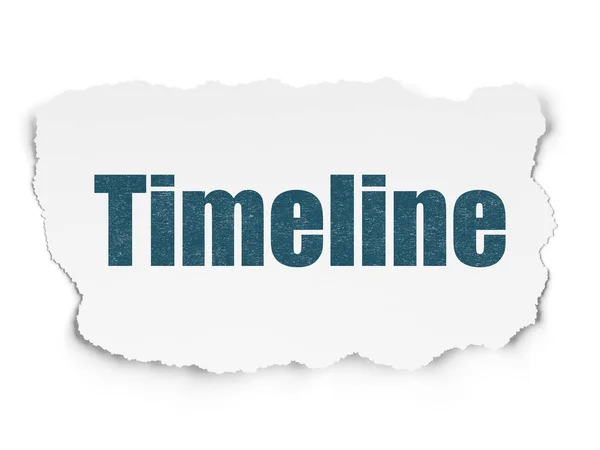 Concetto di tempo: linea temporale sullo sfondo della carta strappata — Foto Stock