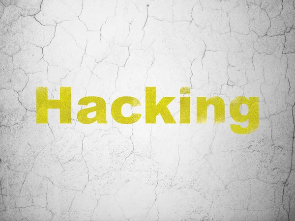 Koncept soukromí: Hacking na zeď na pozadí — Stock fotografie