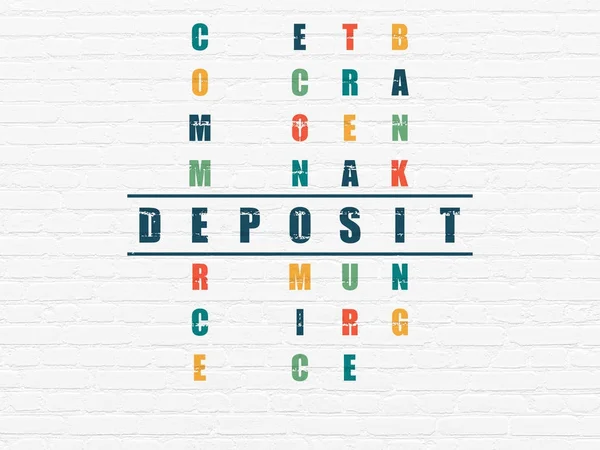 Currency concept: Deposit in Crossword Puzzle — Stock Photo, Image