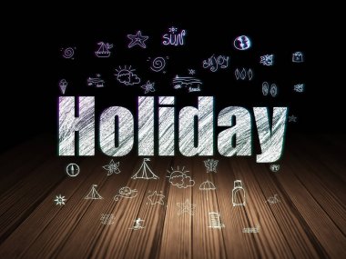 Tatil kavramı: grunge karanlık odada tatil