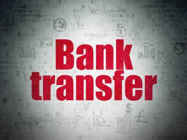 Para birimi kavramı: dijital veri kağıt arka plan banka havalesi