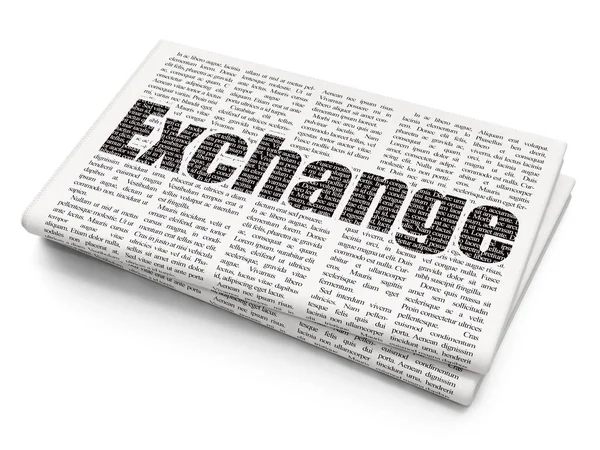 Currency concept: Exchange on Newspaper background — Stock Photo, Image