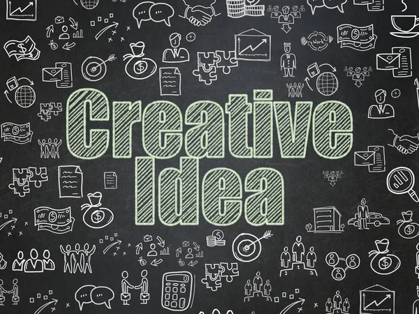 Bedrijfsconcept: creatief idee op schoolbestuur achtergrond — Stockfoto