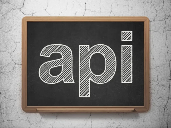 Programlama kavramı: API kara tahta arka plan üzerinde — Stok fotoğraf