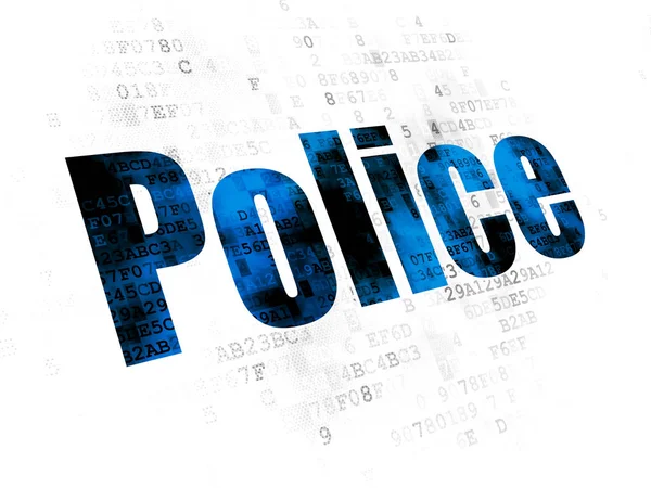 Понятие закона: Полиция на цифровом фоне — стоковое фото