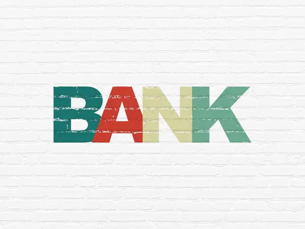 Banking concept: Bank on wall background — Stock Photo, Image