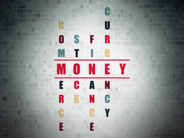 Conceito de moeda: Money in Crossword Puzzle — Fotografia de Stock
