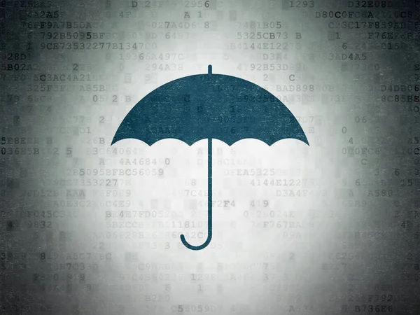 Concetto di privacy: ombrello su sfondo Digital Data Paper — Foto Stock