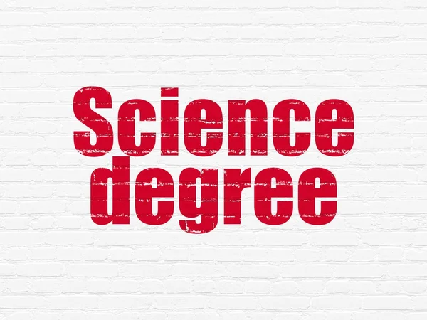 Science concept: Science Degree on wall background — Stock Photo, Image