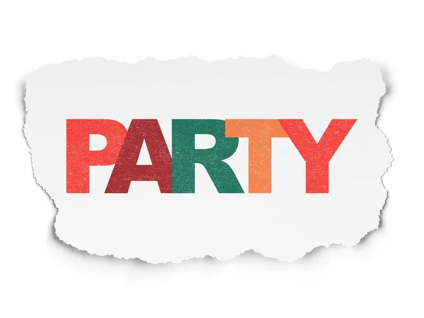 Holiday koncept: Party på sönderrivet papper bakgrund — Stockfoto