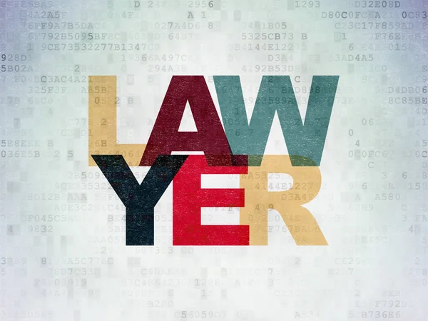 Concept de droit : avocat sur papier numérique — Photo