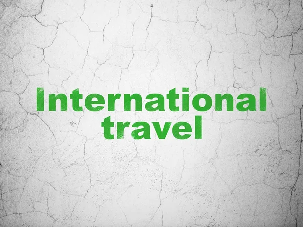 Reisekonzept: Internationales Reisen auf Wandhintergrund — Stockfoto