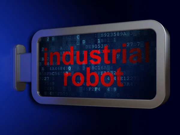 Conceito da indústria: Robô industrial em fundo de outdoor — Fotografia de Stock