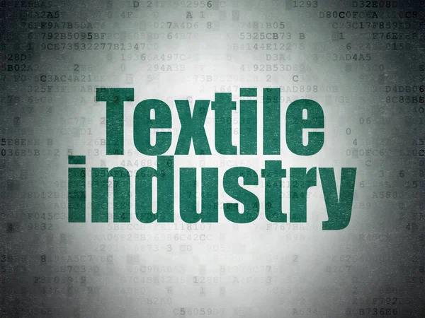 Concepto de industria: Industria textil en los datos digitales Fondo de papel — Foto de Stock
