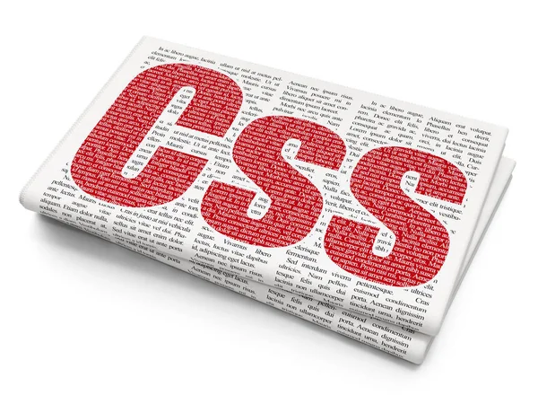 Database concept: Css op krant achtergrond — Stockfoto