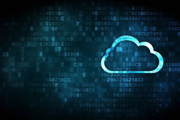 Cloud síťový koncept: Cloud na digitální pozadí — Stock fotografie