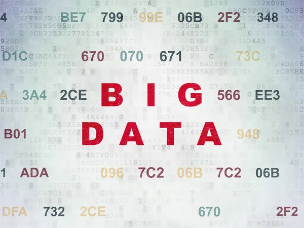 Veri kavramı: dijital veri kağıt arka plan üzerinde büyük veri — Stok fotoğraf