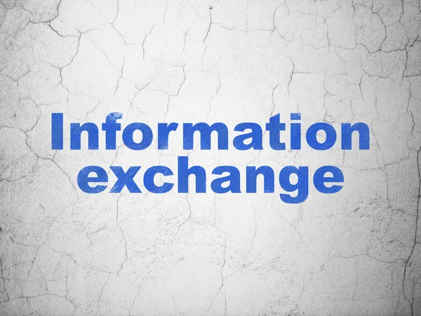 Concepto de información: intercambio de información sobre fondo de pared —  Fotos de Stock