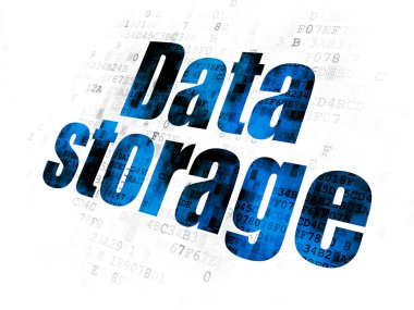 veri kavramı: dijital arka plan üzerinde veri depolama