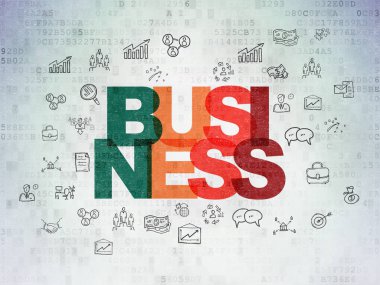 Finans kavramı: Dijital Veri Kağıt arkaplanı üzerine iş