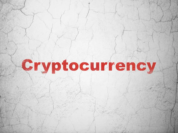Geld concept: Cryptocurrency op muur achtergrond — Stockfoto